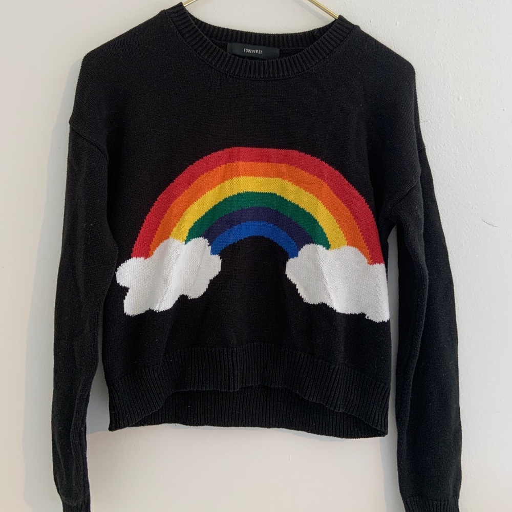 Sweater with rainbow